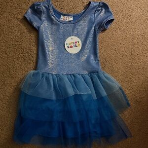 Dot Dot Smile Shimmering Blue Layered Tutu Dress